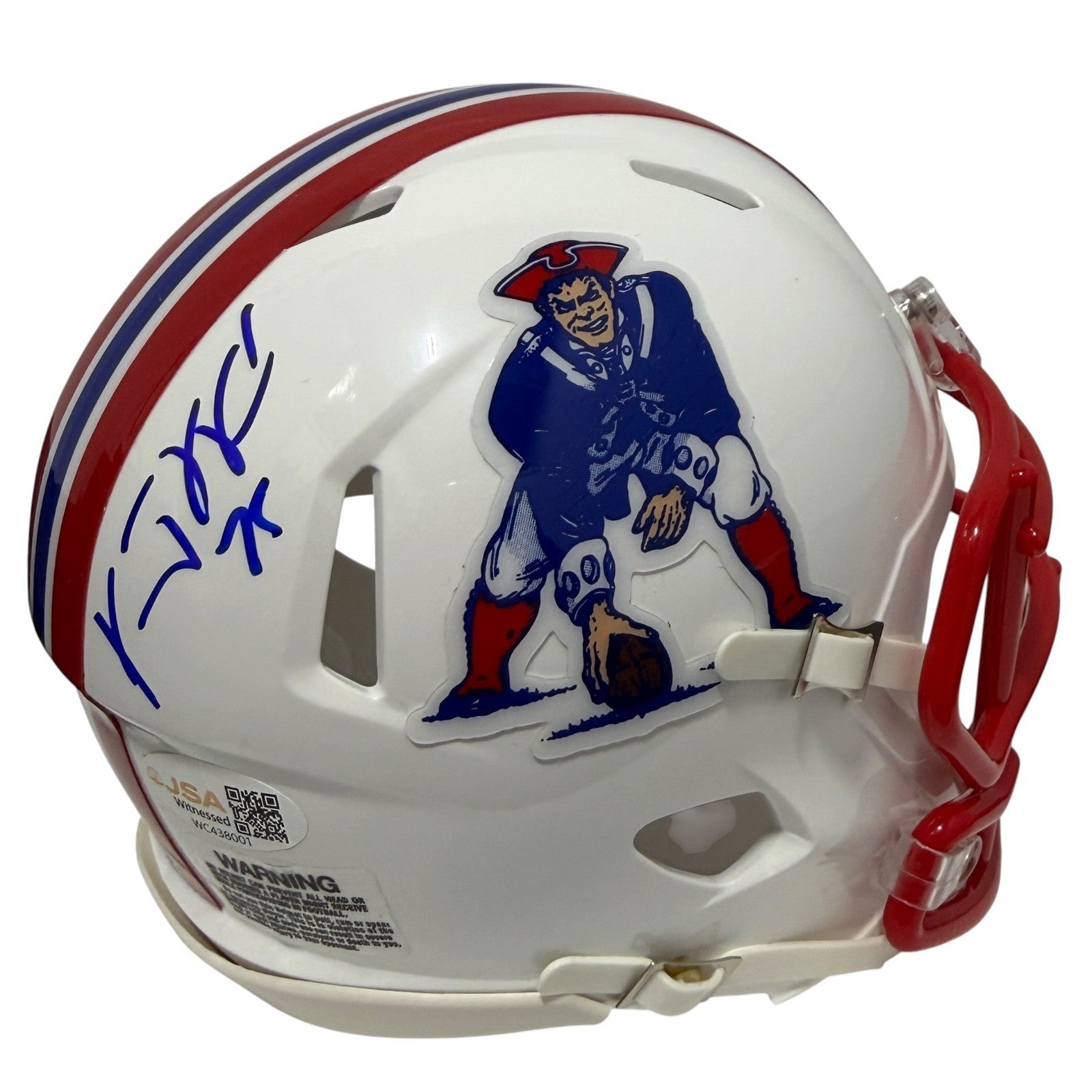 Vince Wilfork Signed New England Patriots TB Mini Helmet JSA Witness Authenticated-Powers Sports Memorabilia