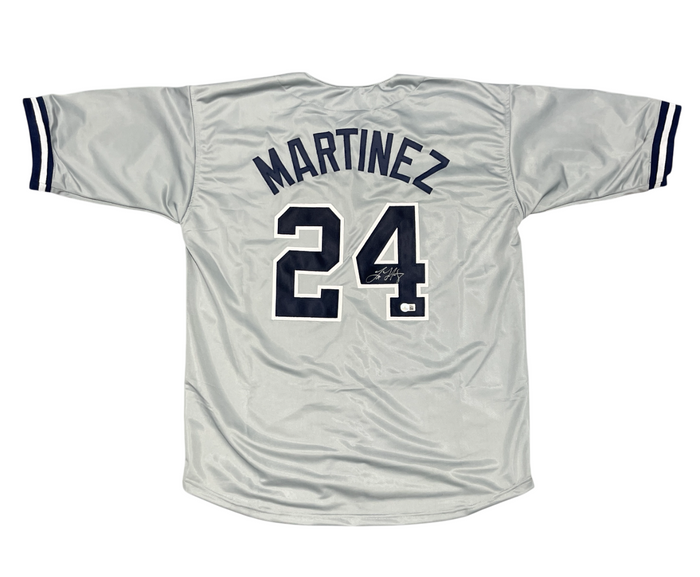 Tino Martinez Signed New York Yankees Custom Jersey Beckett Witness BAS COA-Powers Sports Memorabilia