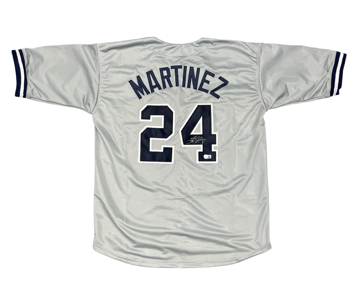 Tino Martinez Signed New York Yankees Custom Jersey Beckett Witness BAS COA-Powers Sports Memorabilia