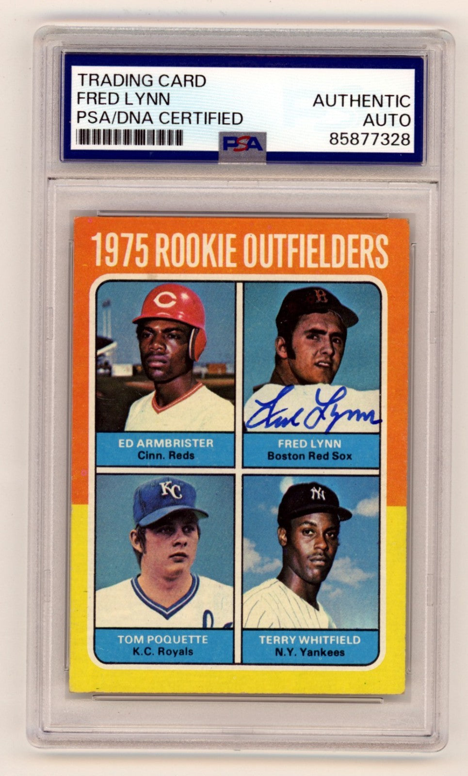 Fred Lynn 1975 Topps #622 Signed Rookie RC PSA/DNA Authenticated Boston Red Sox-Powers Sports Memorabilia