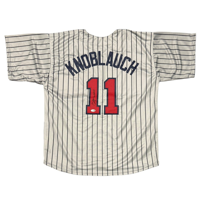 Chuck Knoblauch Signed Minnesota Twins Custom Jersey 91 AL ROY JSA Wit COA G-Powers Sports Memorabilia
