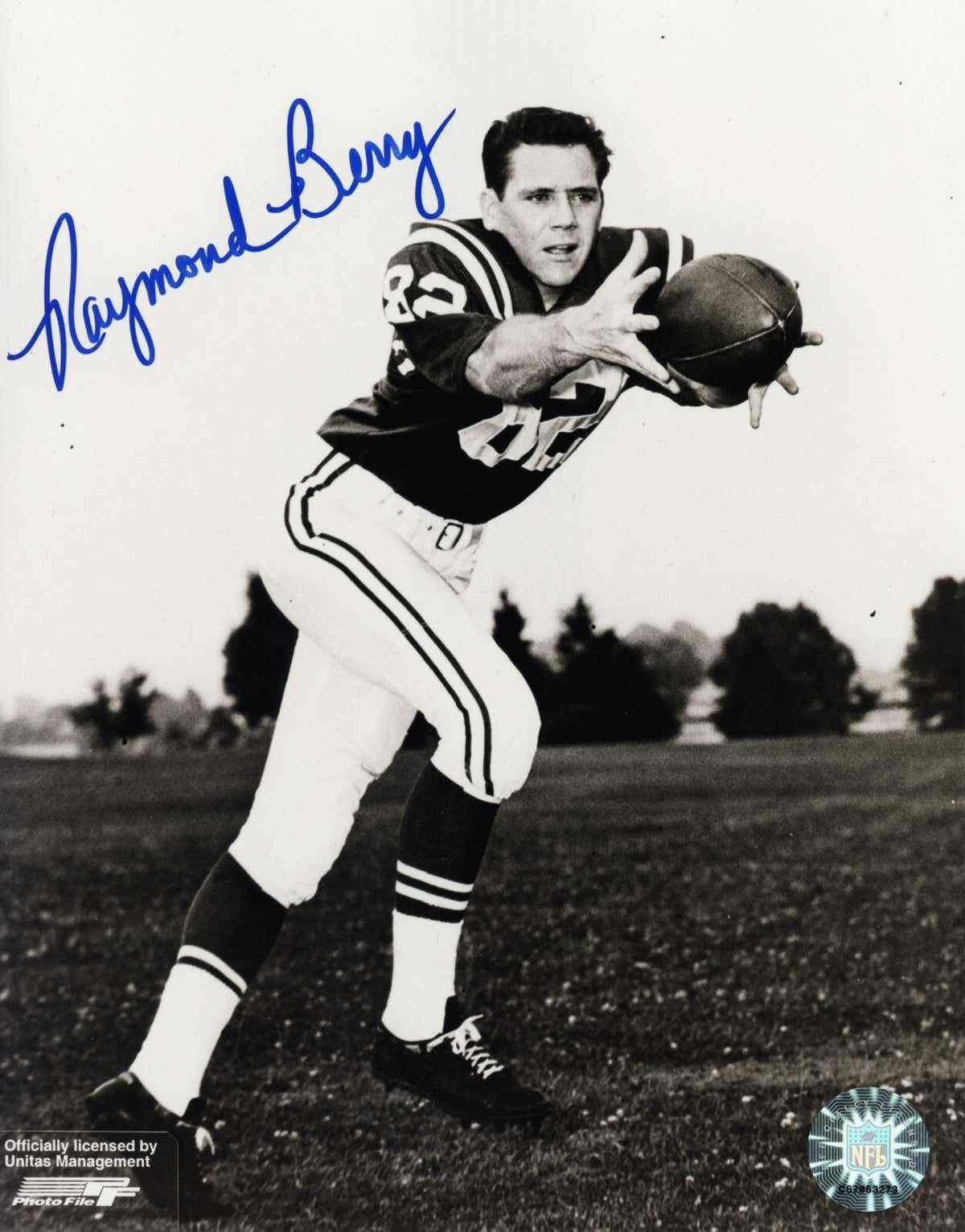 Raymond Berry Signed Baltimore Colts 8x10 Photo File LSCM Authenticated-Powers Sports Memorabilia