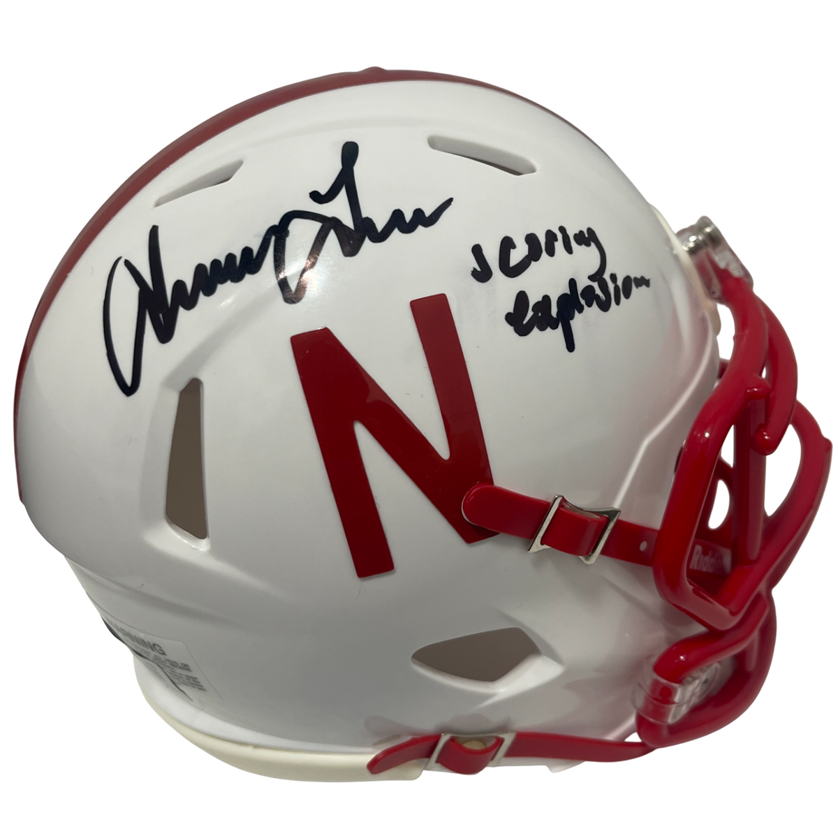 Irving Fryar Signed Nebraska Mini Helmet w/Scoring Explosion Beckett W BAS COA-Powers Sports Memorabilia