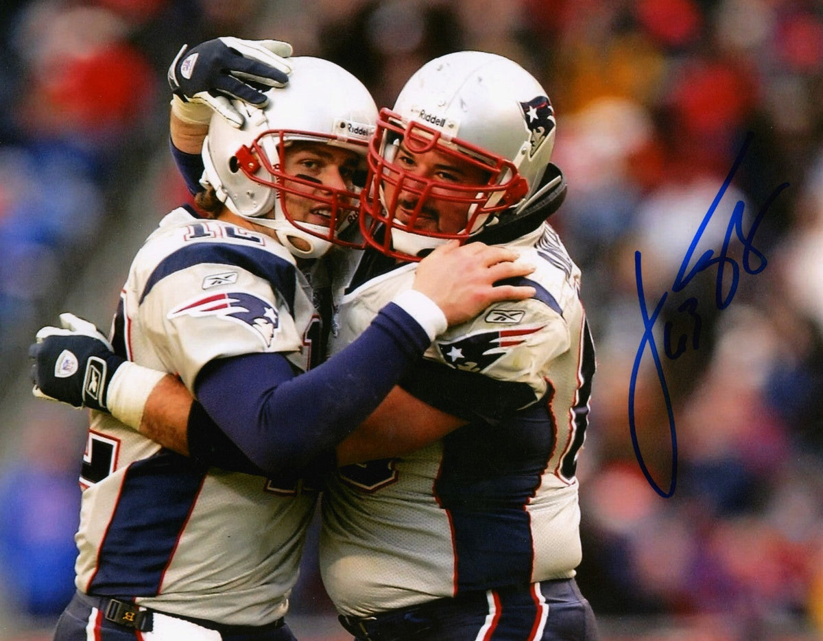 Joe Andruzzi Signed Patriots 8x10 Photo w/ Tom Brady LSCM Authenticated #2-Powers Sports Memorabilia