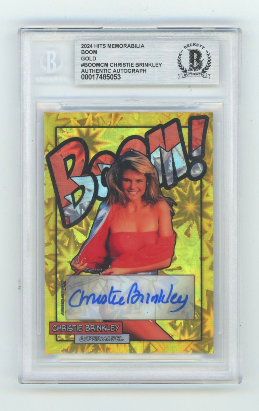 Christie Brinkley 2024 Hits Memorabilia BOOM Gold /5 Signed BGS BAS Auto-Powers Sports Memorabilia