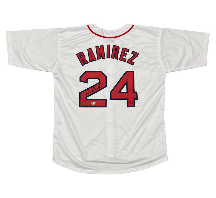 Manny Ramirez Signed Boston Red Sox Custom Jersey Beckett Witness BAS COA-Powers Sports Memorabilia