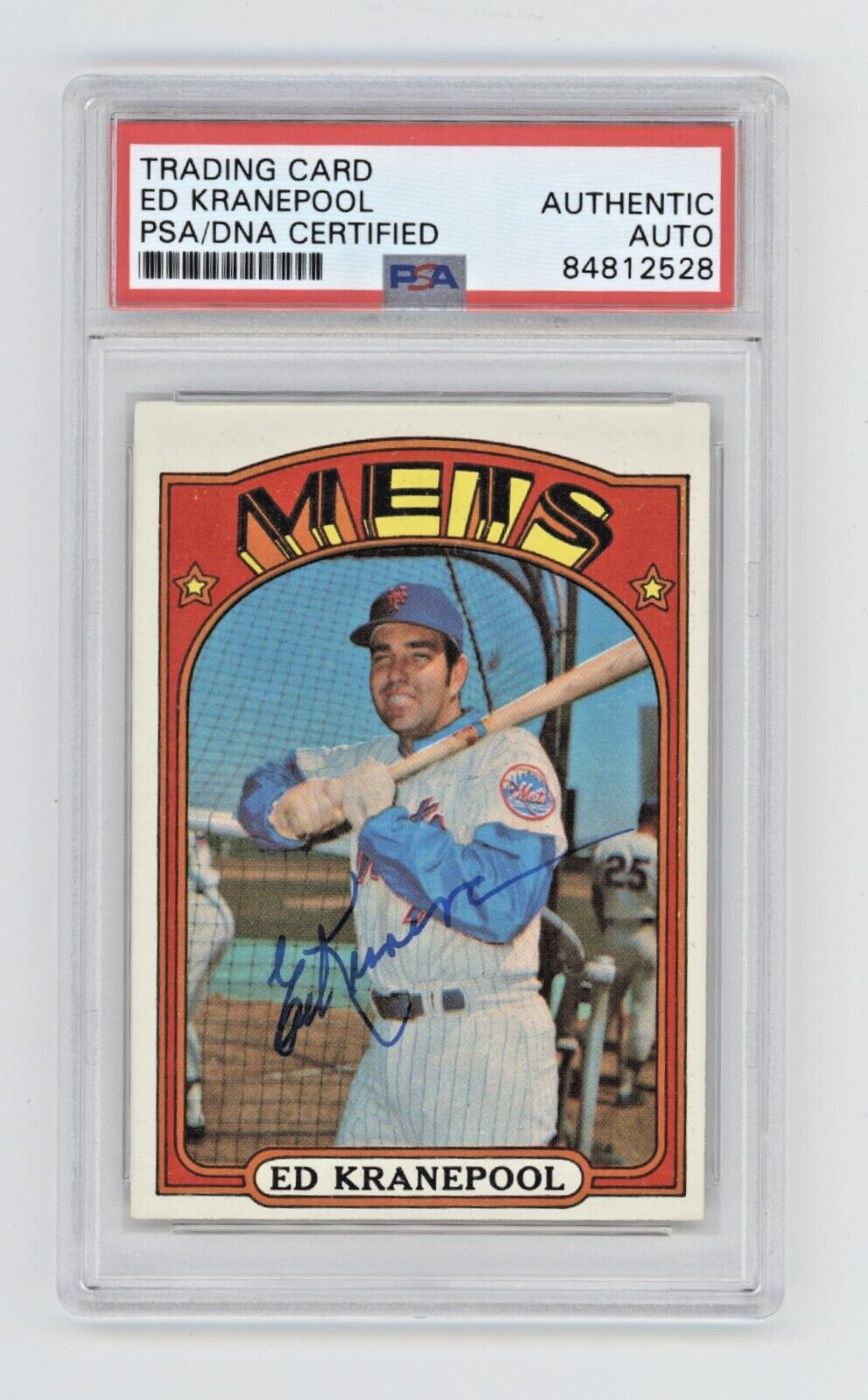 Ed Kranepool 1972 Topps Baseball #181 Signed PSA/DNA Authenticated New York Mets-Powers Sports Memorabilia