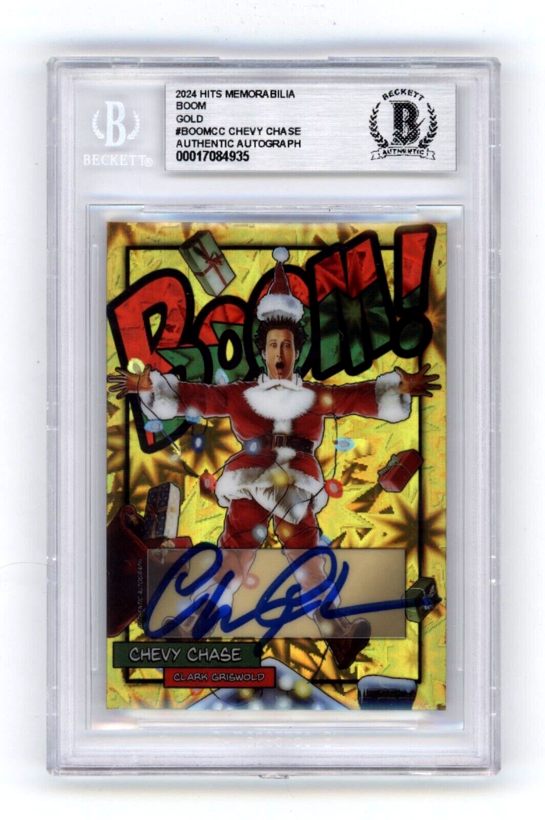 Chevy Chase 2024 Hits Memorabilia BOOM Gold #/10 Signed BGS BAS Auto X-Mas-Powers Sports Memorabilia