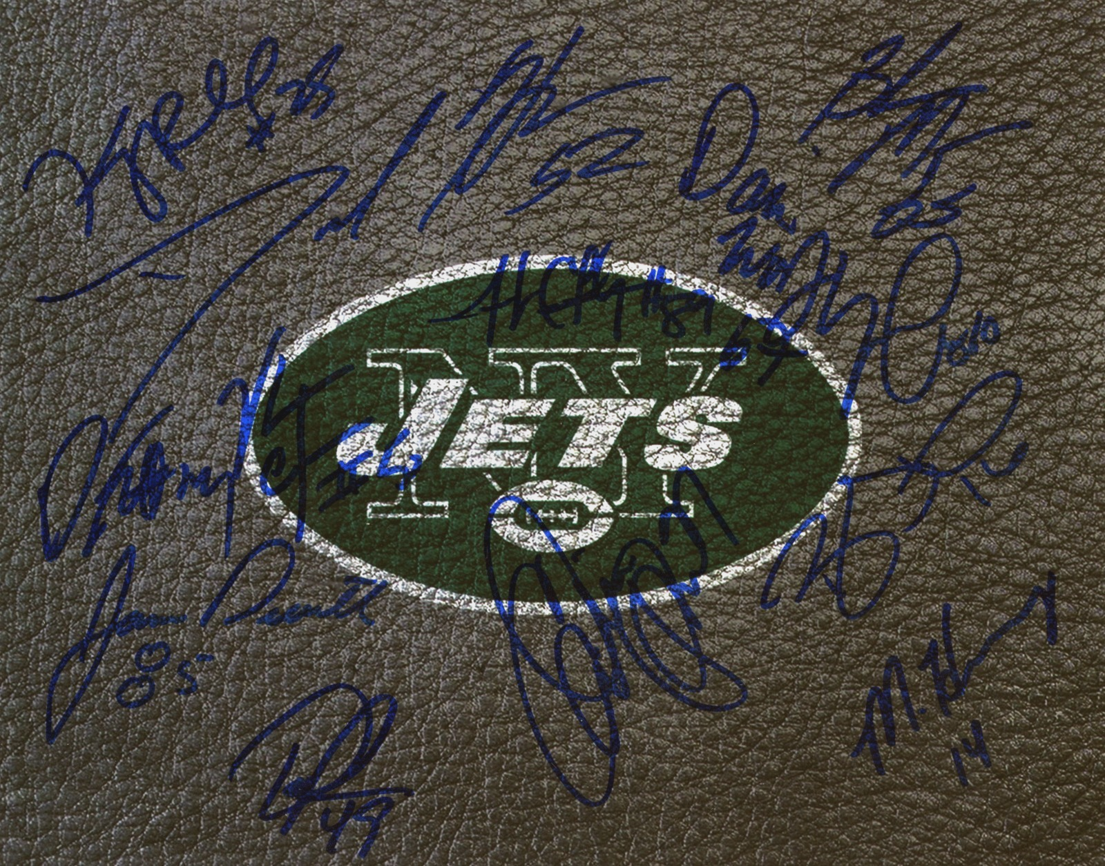 2009 New York Jets Team Signed 8x10 Photo w/ 13 Signatures LSCM Authenticated Revis +-Powers Sports Memorabilia