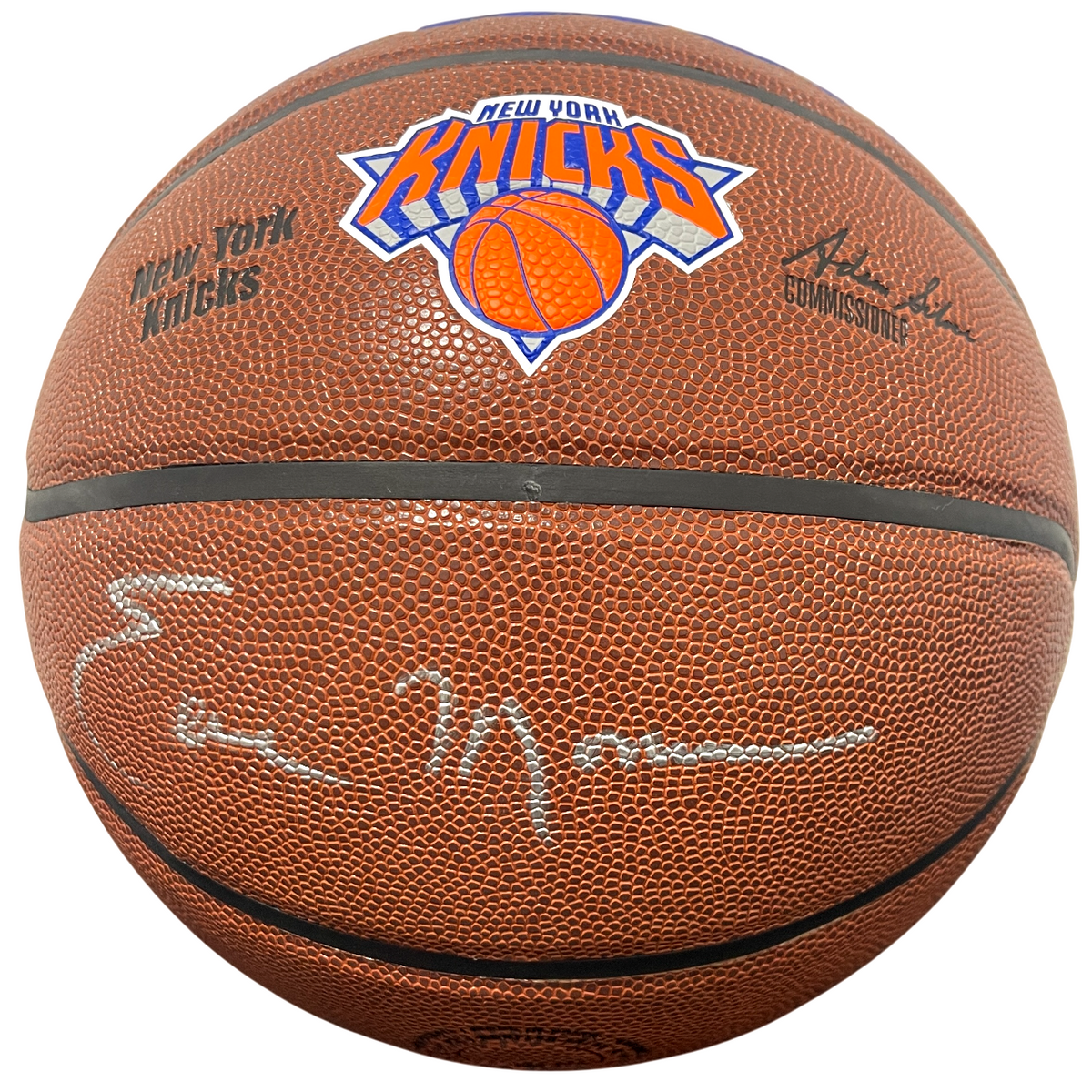 Earl Monroe Signed Wilson NY Knicks Logo Wilson Basketball Beckett Wit. BAS COA-Powers Sports Memorabilia