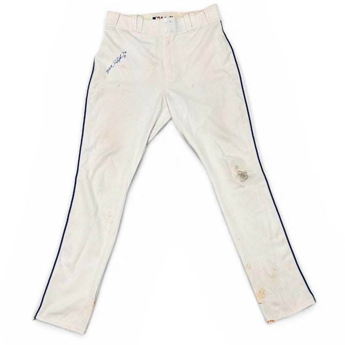 Mike Pelfrey Signed New York Mets Game Used Majestic Pants JSA Authenticated-Powers Sports Memorabilia