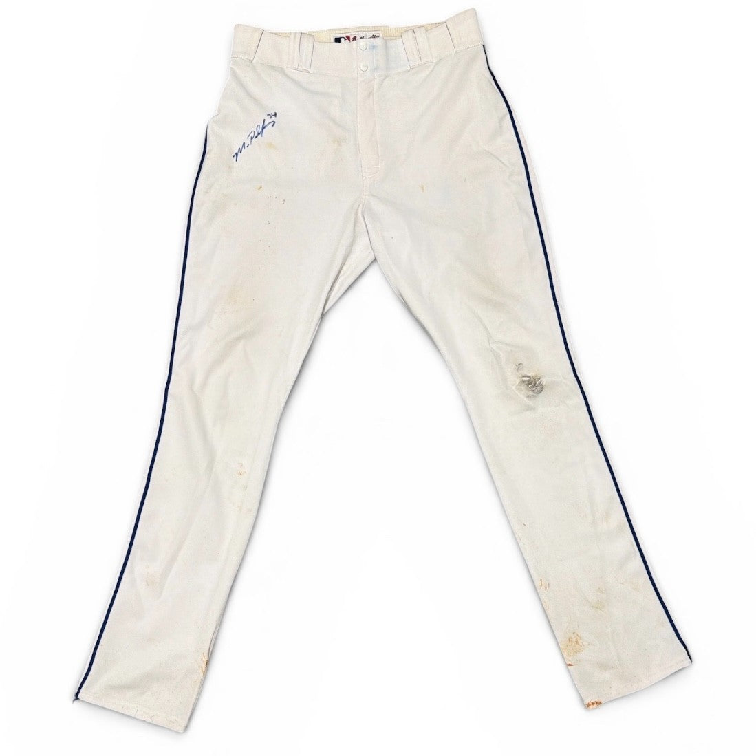 Mike Pelfrey Signed New York Mets Game Used Majestic Pants JSA Authenticated-Powers Sports Memorabilia