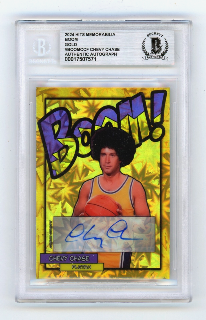 Chevy Chase Fletch 2024 Hits Memorabilia BOOM Gold/10 Signed BGS BAS Auto-Powers Sports Memorabilia