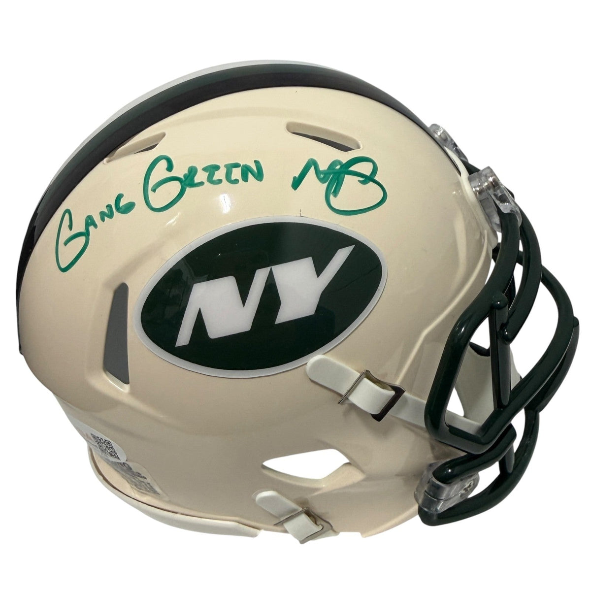 Minkah Fitzpatrick Signed Jets Retro Mini Helmet w/ Gang Green JSA Witness Authenticated-Powers Sports Memorabilia