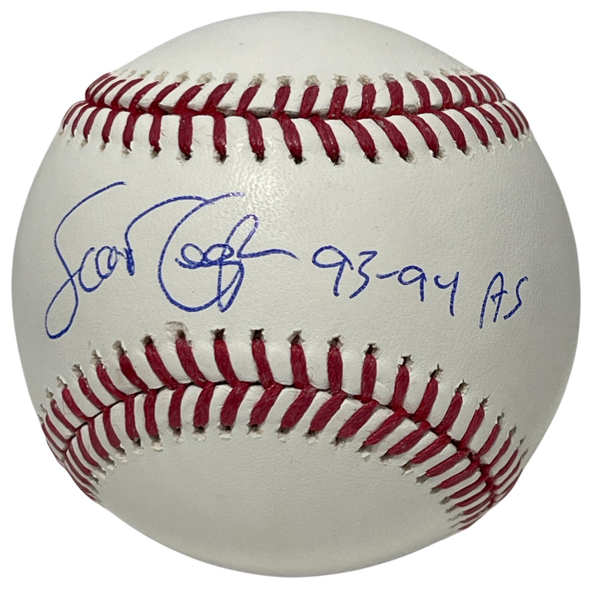 Scott Cooper Signed ROMLB Baseball w/ 93-94 All Star Ins Beckett Witness Authenticated-Powers Sports Memorabilia