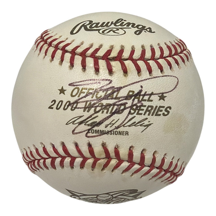 Mike Piazza Signed 2000 World Series WS Logo Baseball JSA Authenticated Mets-Powers Sports Memorabilia