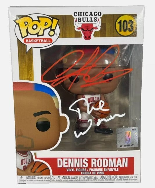 Dennis Rodman Signed Auto Funko Pop #103 The Worm Beckett Witness Authenticated Bulls-Powers Sports Memorabilia