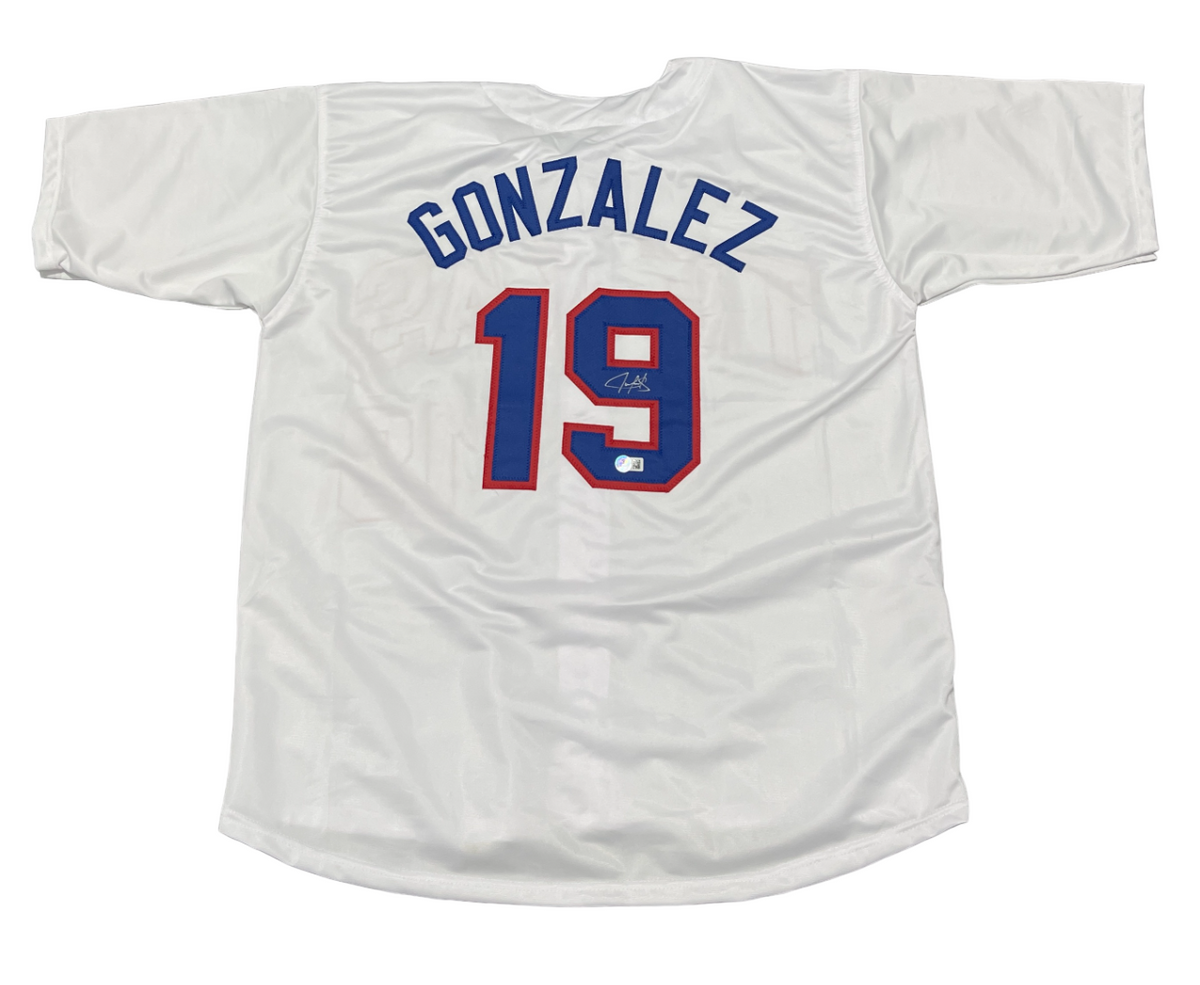 Juan Gonzalez Signed Texas Rangers Custom Jersey Beckett Witness BAS COA-Powers Sports Memorabilia