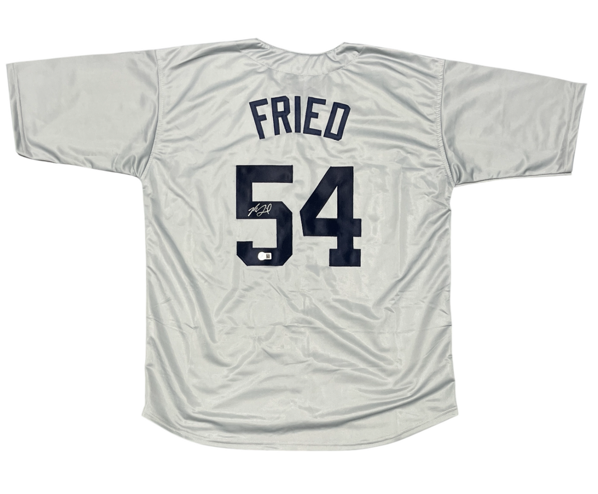 Max Fried Signed Custom Jersey Beckett Witness Authenticated-Powers Sports Memorabilia