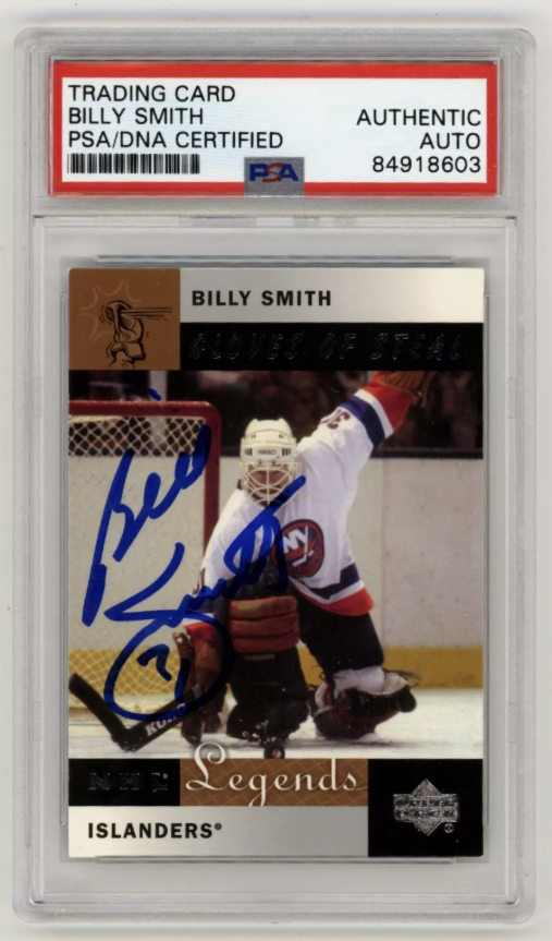 Billy Smith 2001-02 Upper Deck Legends #87 Signed PSA/DNA Authenticated Islanders-Powers Sports Memorabilia