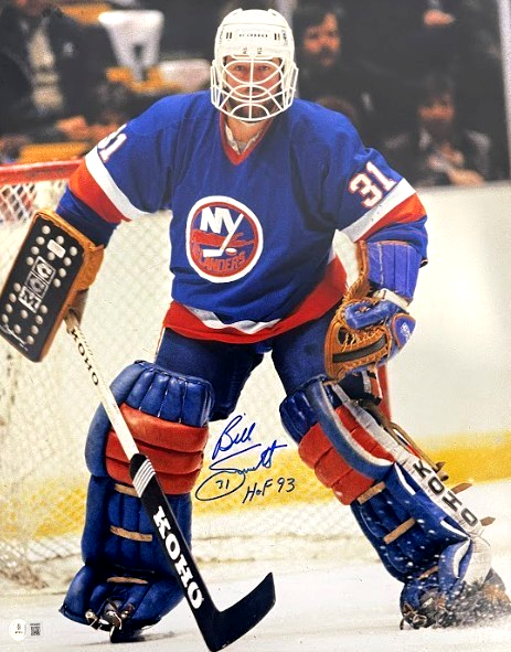 Billy Smith Signed New York Islanders 16x20 Photo w/ HOF Beckett Witness BAS COA-Powers Sports Memorabilia