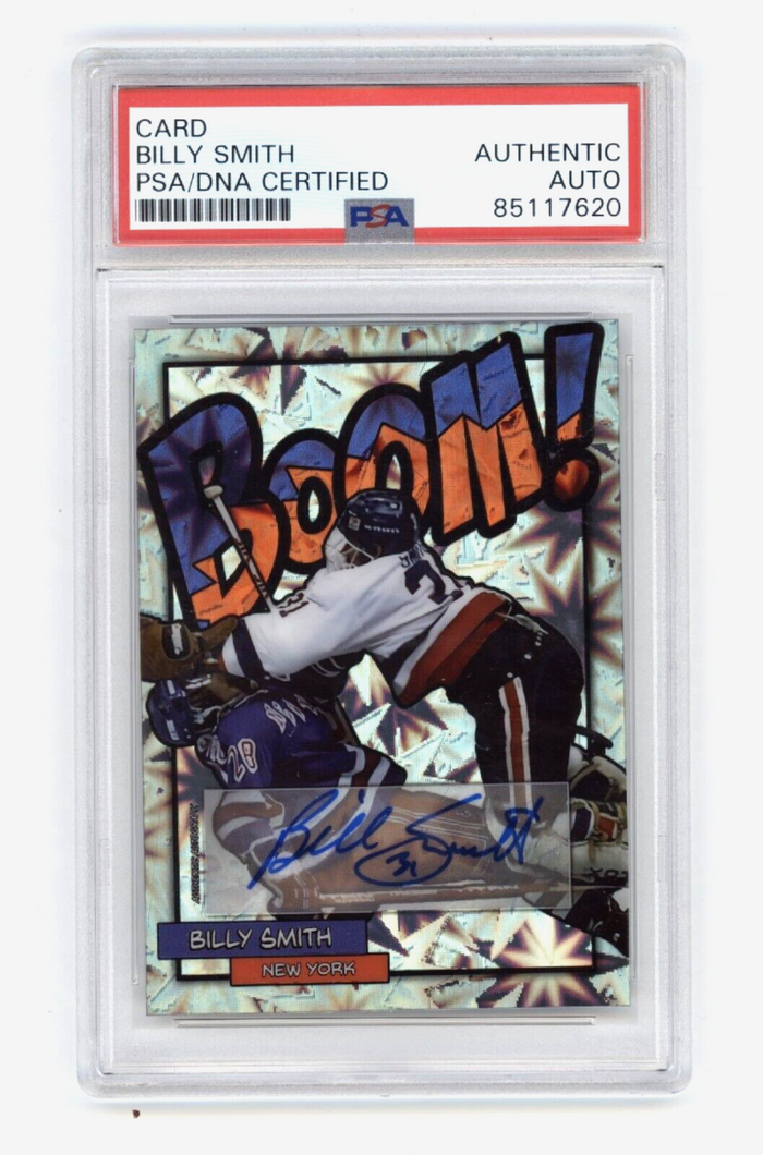 Billy Smith 2024 Hits Memorabilia BOOM Silver #/31 Signed PSA Auto Islanders-Powers Sports Memorabilia