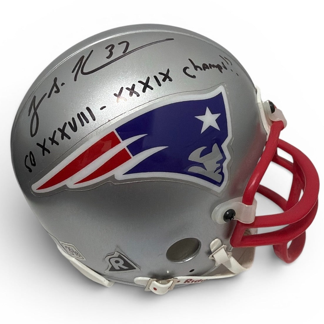 Rodney Harrison Signed Patriots VSR4 Mini Helmet w/ SB Champs Beckett W Beckett Authenticated-Powers Sports Memorabilia