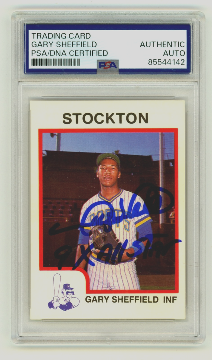 Gary Sheffield 1987 ProCards 239 Stockton Signed RC w/ 9 All Star Insc PSA Auto-Powers Sports Memorabilia