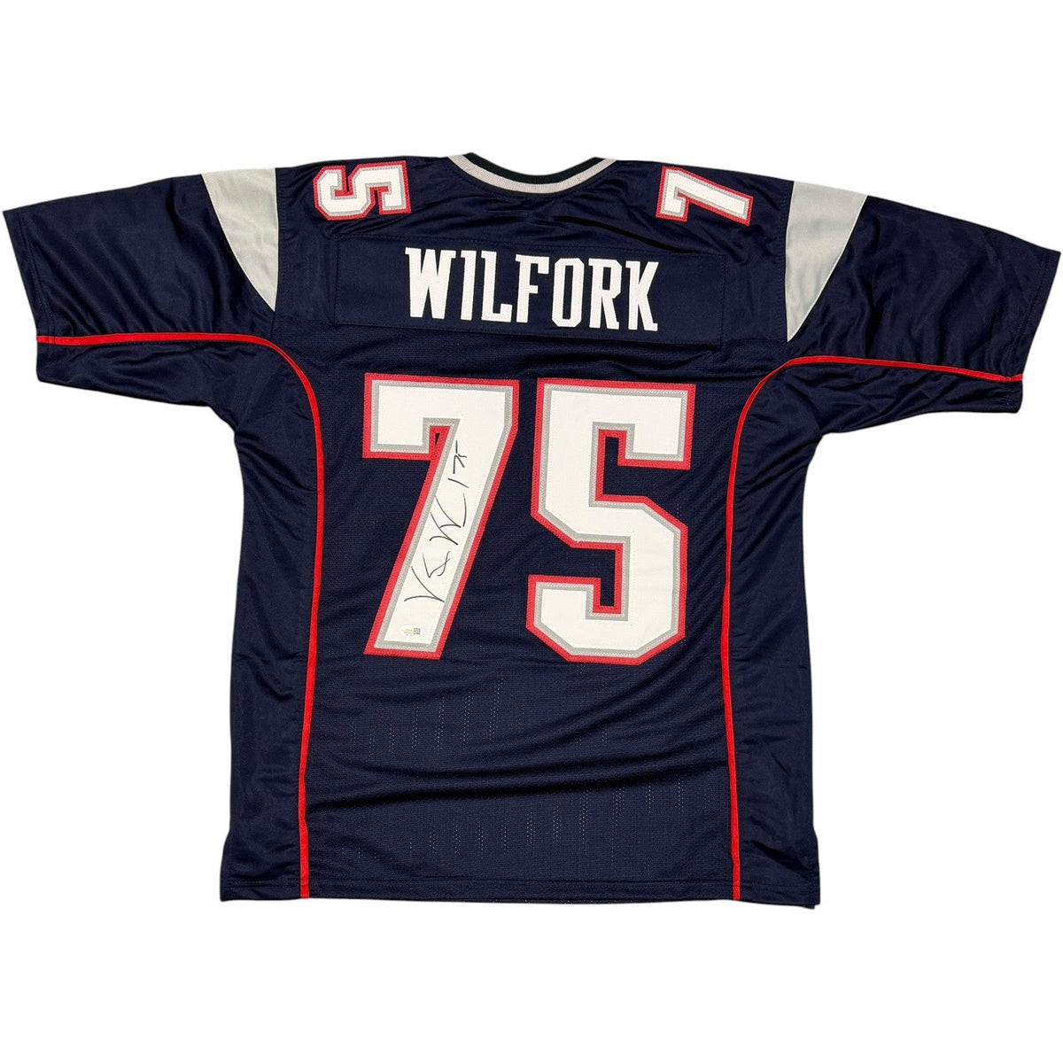 Vince Wilfork Signed Custom Jersey JSA Witness Authenticated-Powers Sports Memorabilia