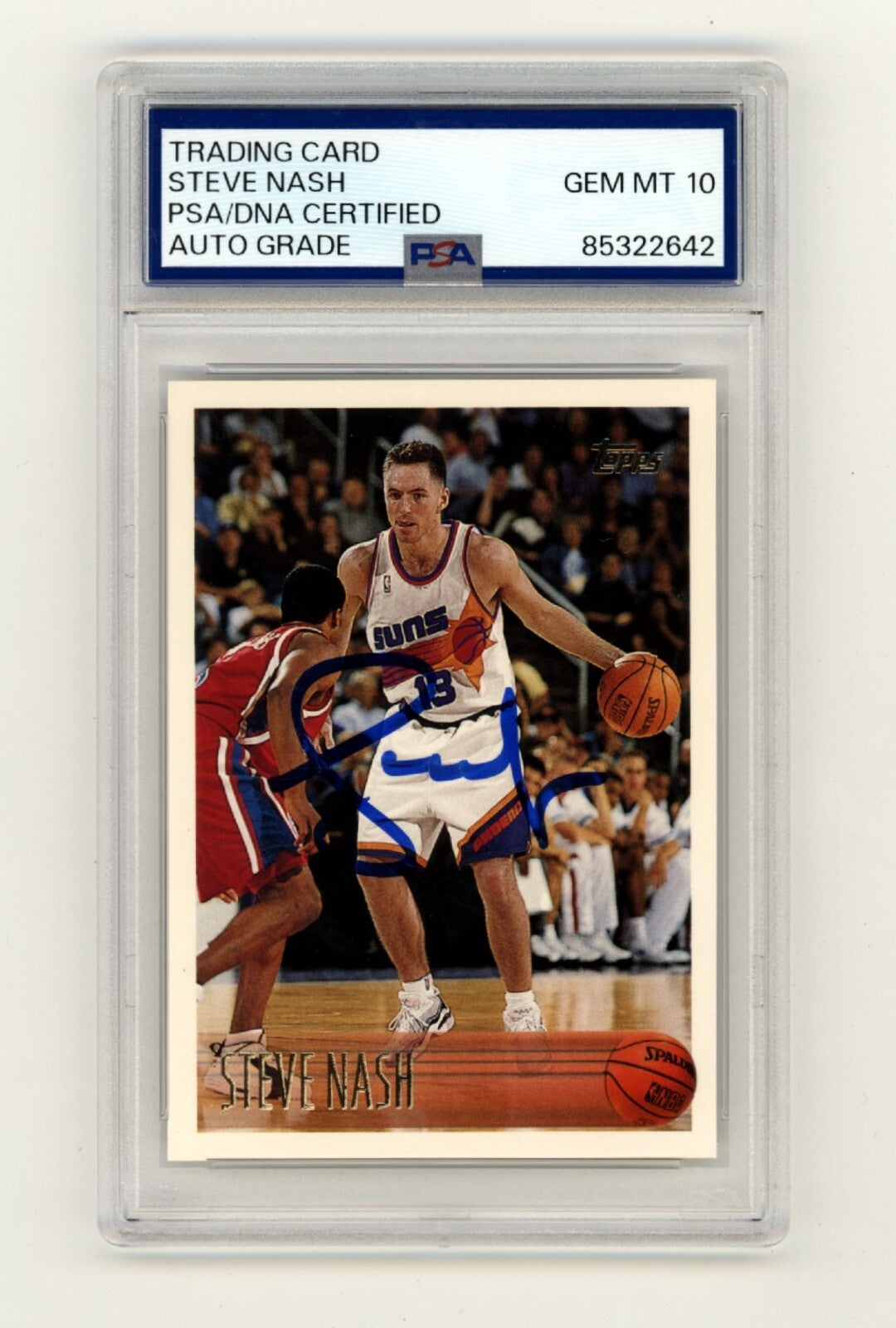 Steve Nash 1996-97 Topps #182 Rookie RC Signed PSA 10 Auto Phoenix Suns HOF-Powers Sports Memorabilia