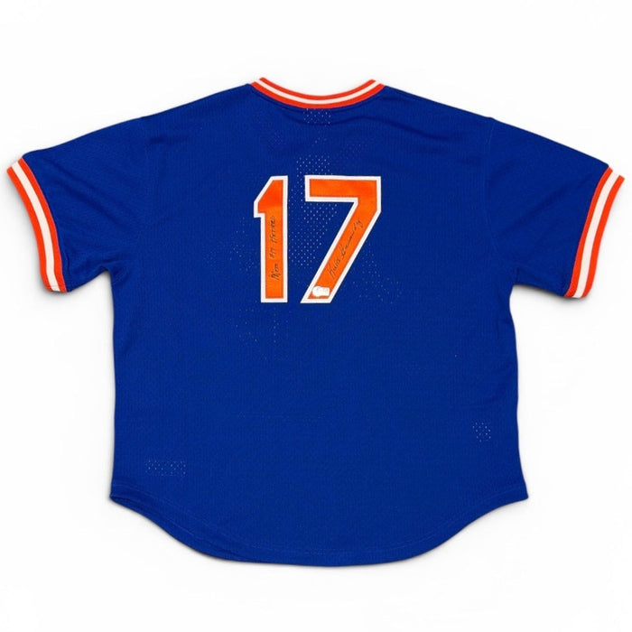 Keith Hernandez Signed Mets Mitchell & Ness Jersey w/ #17 Retired Beckett Authenticated-Powers Sports Memorabilia