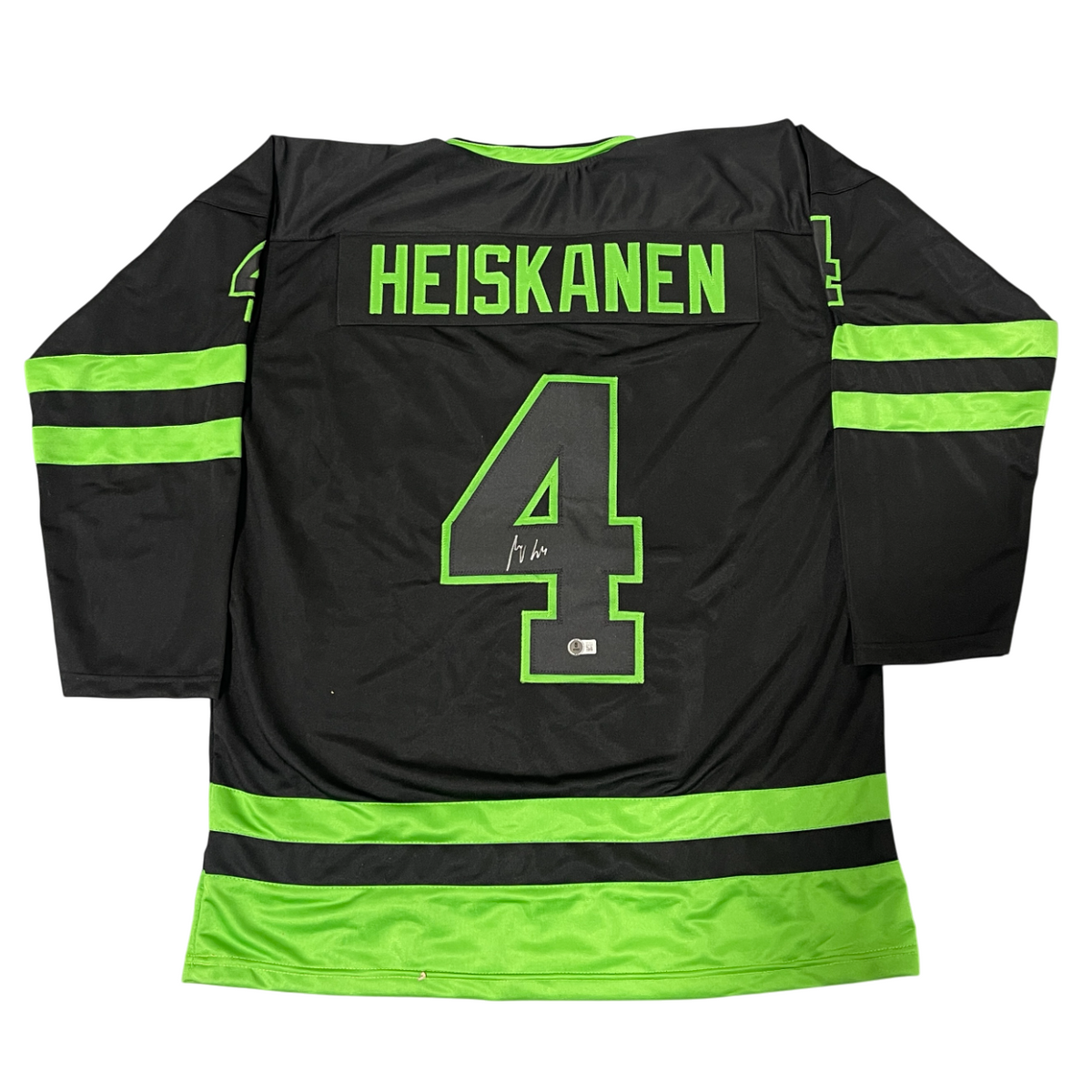 Miro Heiskanen Signed Custom Black Jersey Beckett Witness Authenticated-Powers Sports Memorabilia
