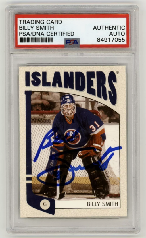 Billy Smith 2004-05 ITG Franchises US East Signed PSA/DNA Authenticated Blue HOF-Powers Sports Memorabilia