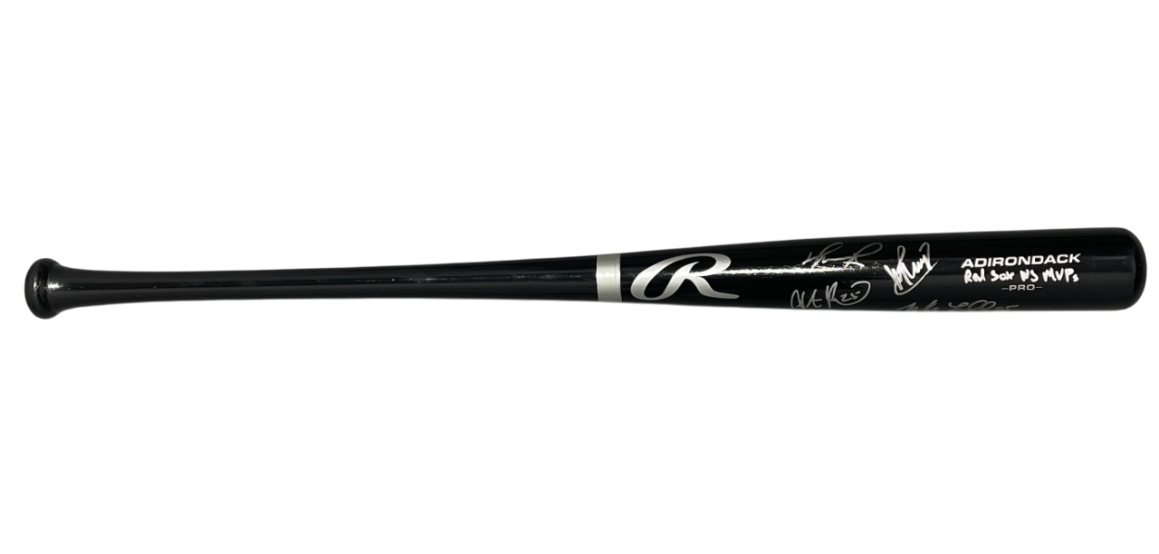 Ortiz Ramirez Lowell Pearce Signed Rawlings Bat w Red Sox MVPs Beckett W Beckett Authenticated-Powers Sports Memorabilia
