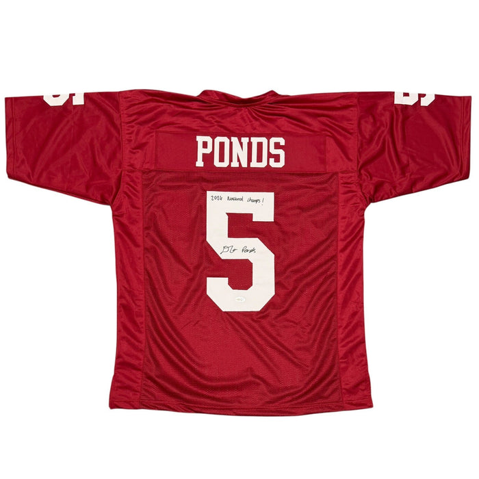 D'Angelo Ponds Signed Indiana Custom Jersey w/ 2026 National Champs JSA Witness Authenticated-Powers Sports Memorabilia