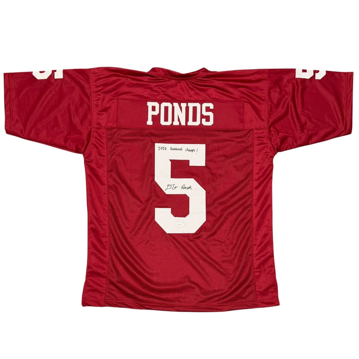 D'Angelo Ponds Signed Indiana Custom Jersey w/ 2026 National Champs JSA Wit COA-Powers Sports Memorabilia