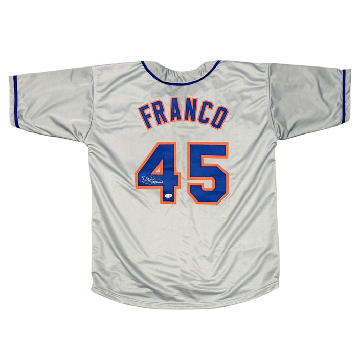 John Franco Signed Autographed New York Mets Custom Jersey JSA Witness COA-Powers Sports Memorabilia
