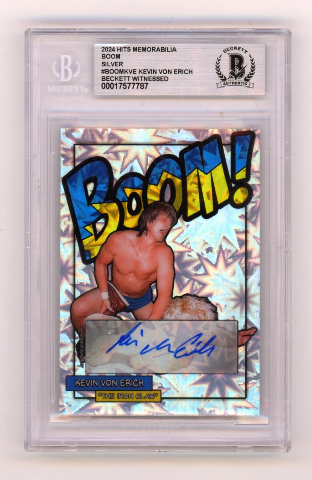 Kevin Von Erich 2024 Hits Memorabilia BOOM Silver /10 Signed BGS BAS Auto-Powers Sports Memorabilia