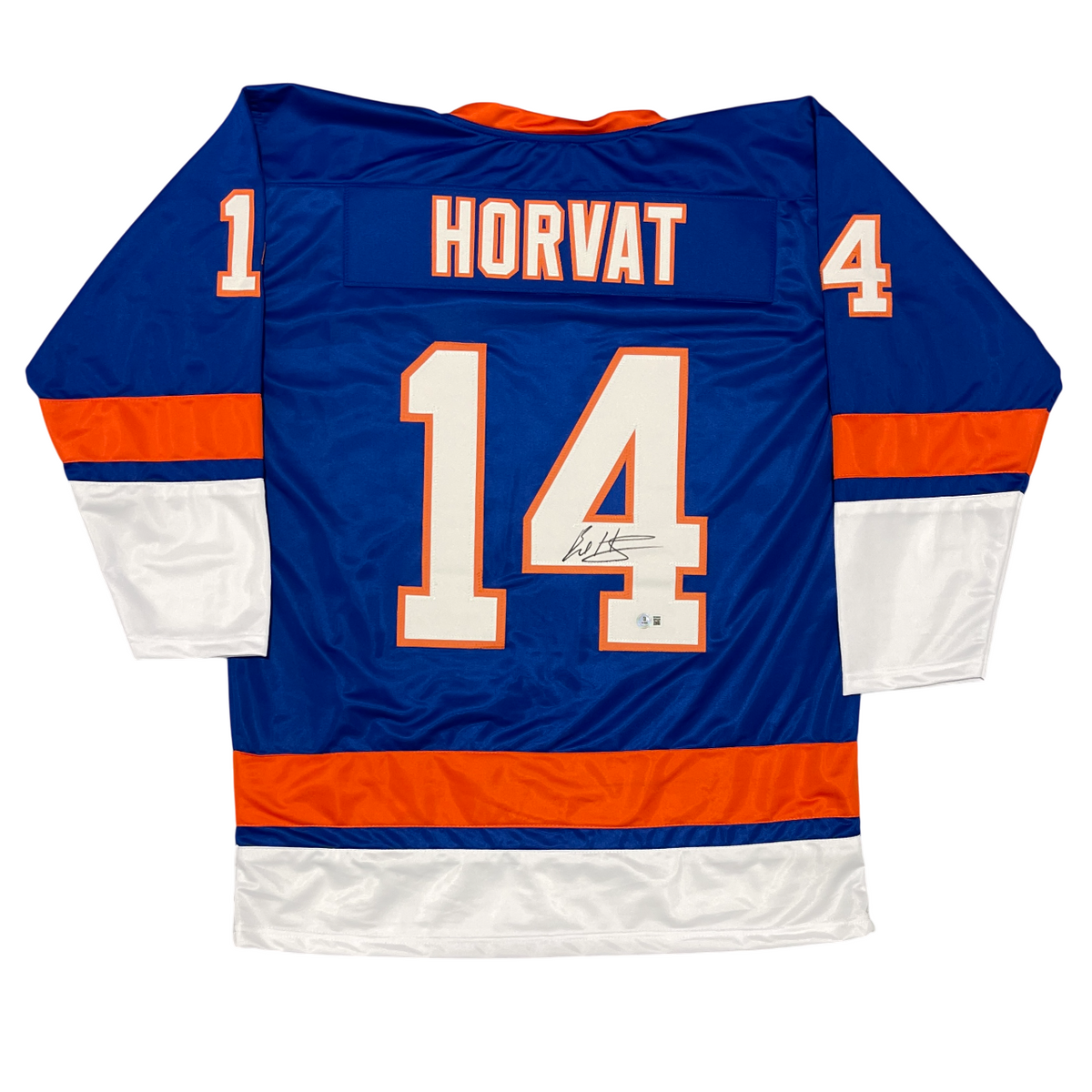 Bo Horvat Signed Custom Jersey Beckett Witness Authenticated - Blue Jersey-Powers Sports Memorabilia