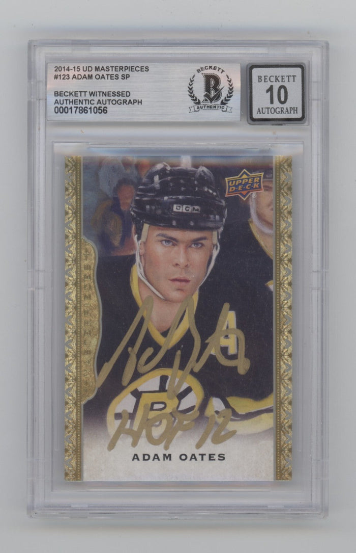 Adam Oates 2014-15 UD Masterpieces #123 Signed w/HOF 12 Beckett BGS 10 Auto-Powers Sports Memorabilia