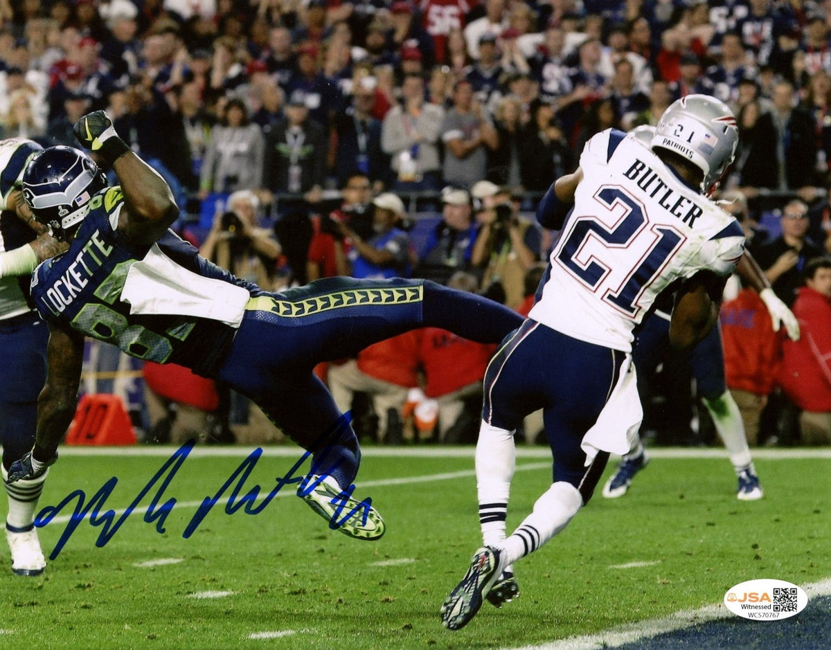 Malcolm Butler Signed Patriots 8x10 Photo JSA Witness Authenticated-Powers Sports Memorabilia