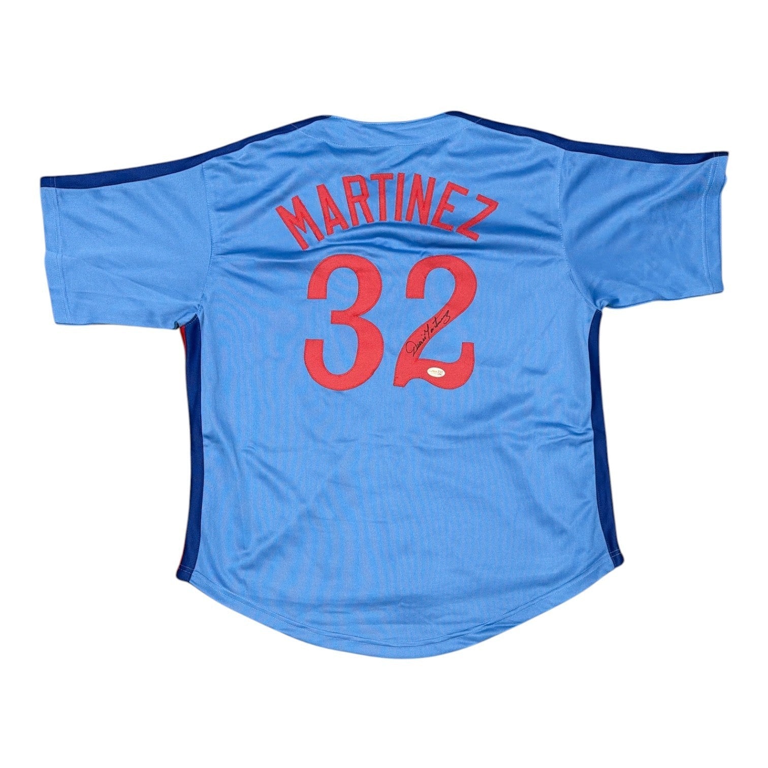 Dennis Martinez Signed Custom Jersey JSA Witness Authenticated-Powers Sports Memorabilia