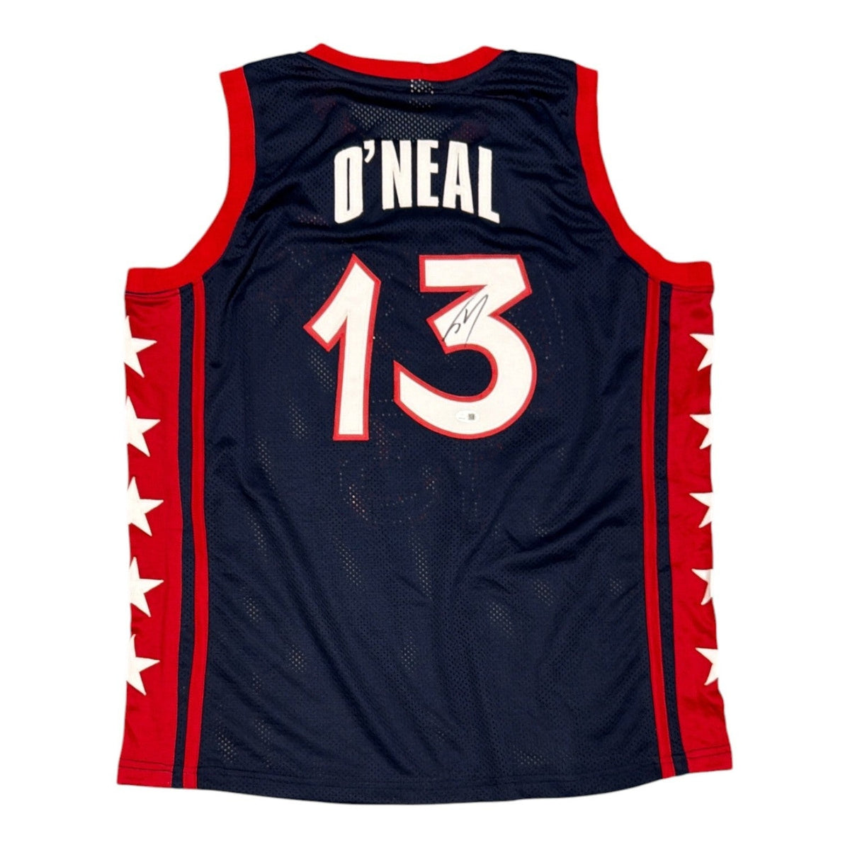 Shaquille O'Neal Signed Custom Jersey JSA Witness Authenticated Shaq - Navy Jersey-Powers Sports Memorabilia