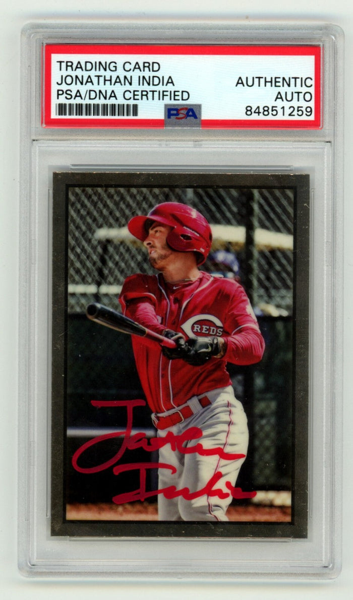 Jonathan India 2019 Bowman Heritage Chrome Prospects #53CP-73 RC Signed PSA Auto-Powers Sports Memorabilia