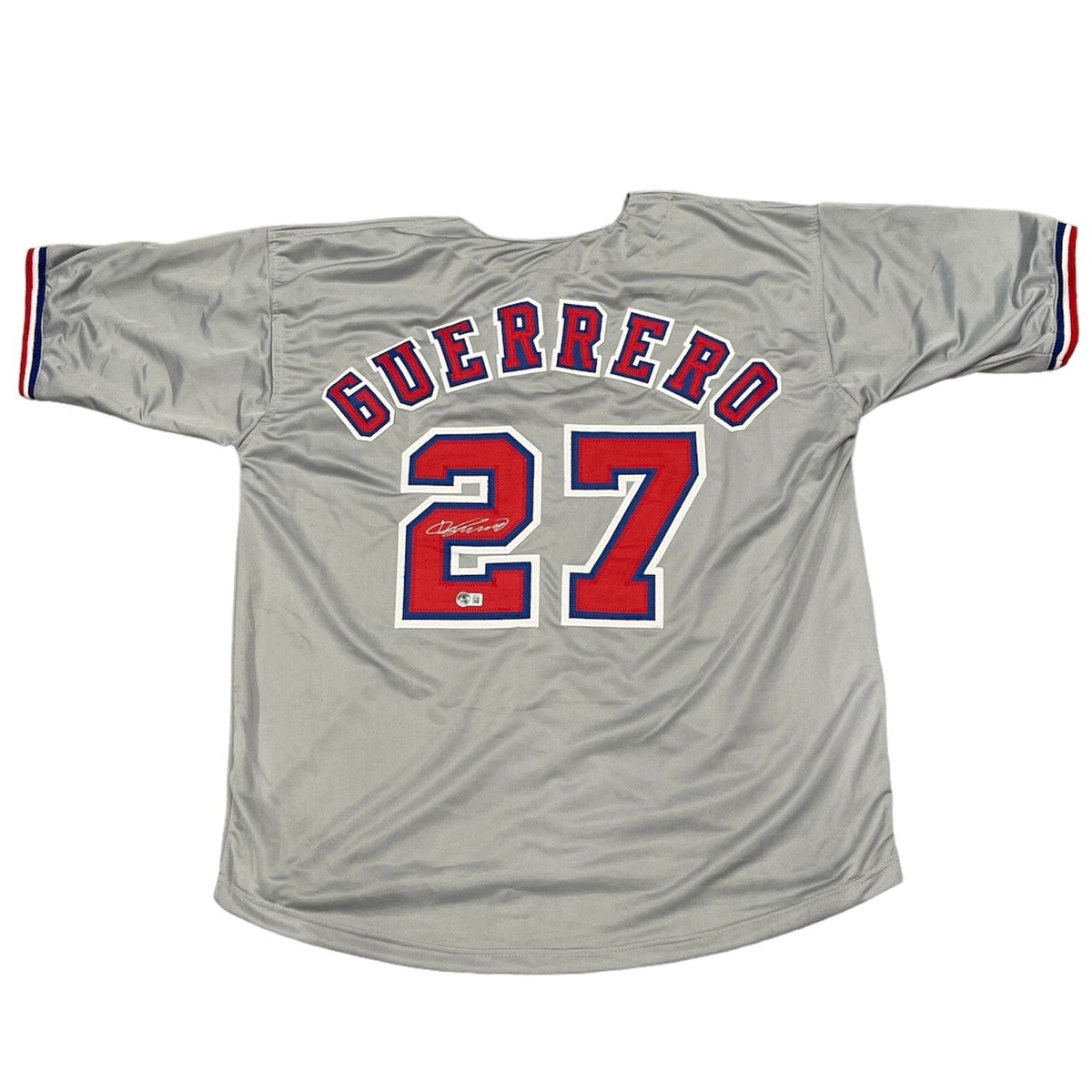Vladimir Guerrero Signed Montreal Expos Custom Jersey Beckett Witness BAS COA-Powers Sports Memorabilia