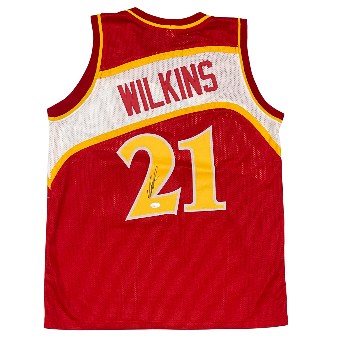 Dominique Wilkins Signed Custom Red Jersey JSA Authenticated-Powers Sports Memorabilia