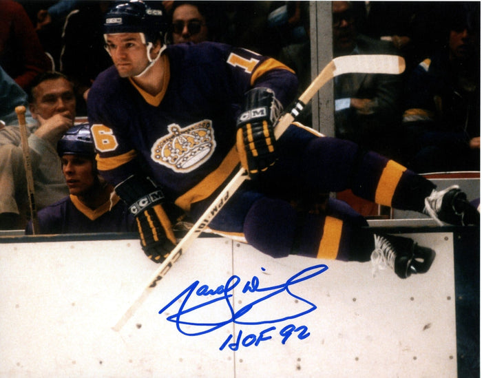 Marcel Dionne Signed Los Angeles Kings 8x10 Photo w/ HOF 92 LSCM Authenticated #2-Powers Sports Memorabilia