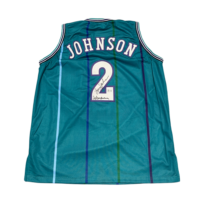 Larry Johnson Signed Custom Jersey w/ Grandmama Beckett Witness Authenticated-Powers Sports Memorabilia