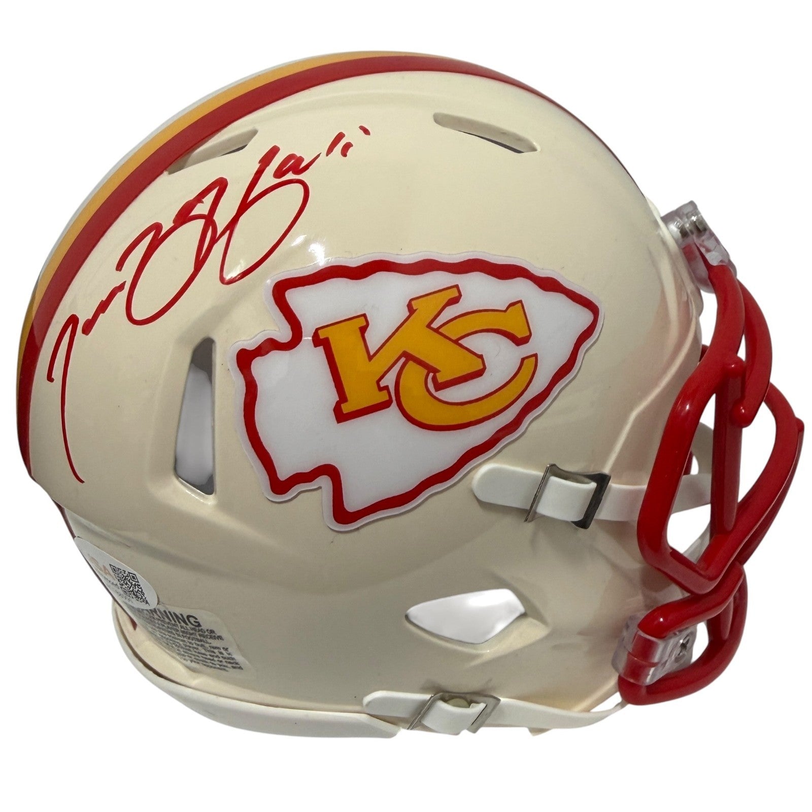 Tamba Hali Signed Kansas City Chiefs Retro Mini Helmet JSA Witness Authenticated-Powers Sports Memorabilia