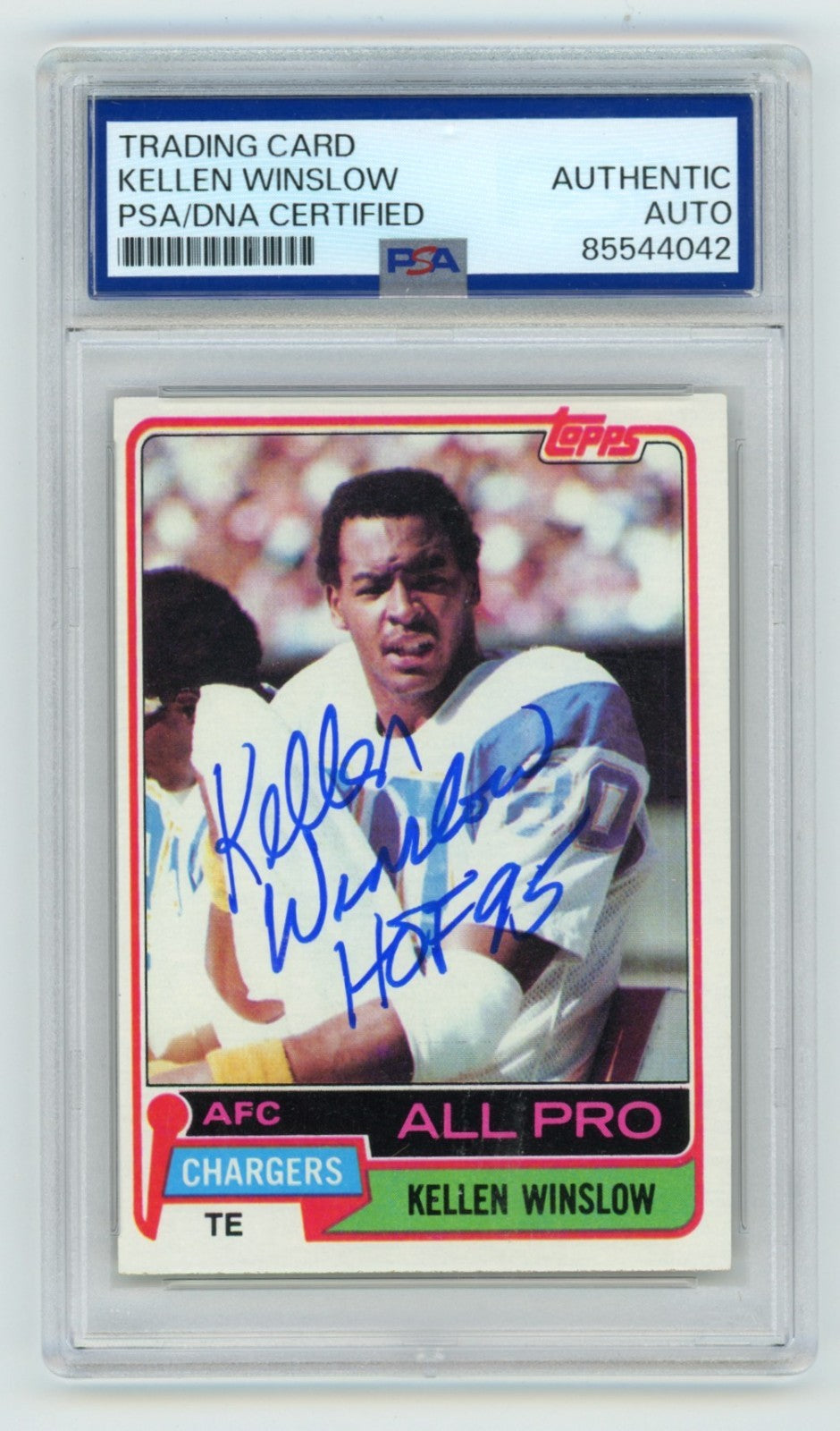 Kellen Winslow 1981 Topps #150 Signed Rookie RC w/ HOF Insc. PSA/DNA Authenticated-Powers Sports Memorabilia